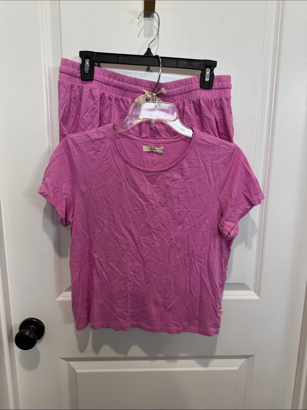 UGG Women's Short Sleeve Pajama Set in Bright Pink
